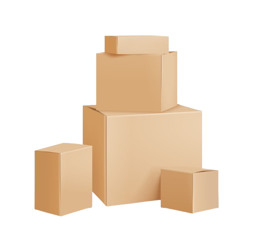 Ilustrasi tumpukan corrugated carton box